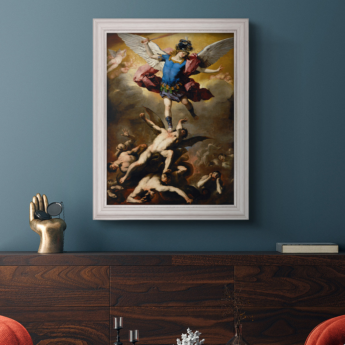 The Fall of the Rebel Angels - Ornate Framed Canvas Print