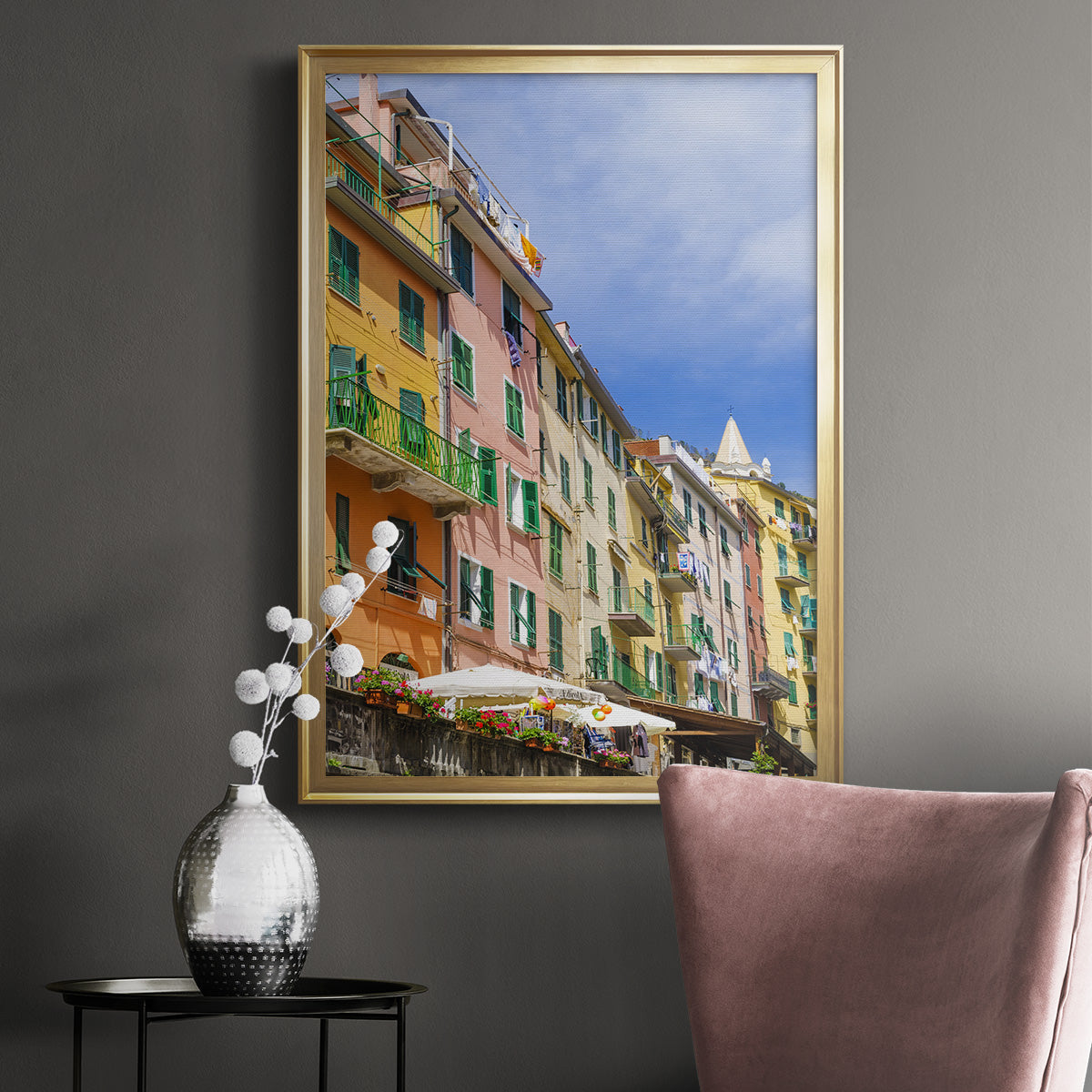 Cinque Terre - Modern Framed Canvas Print