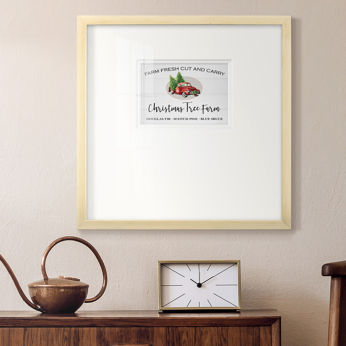 Christmas Tree Farm Premium Framed Print Double Matboard