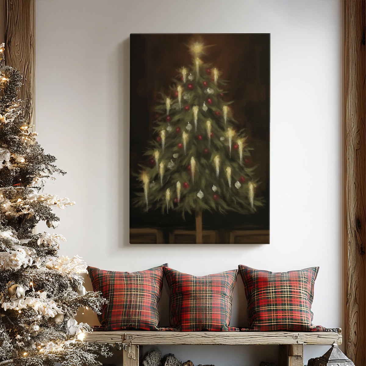 Warm Lantern Hearth at Eve - Canvas Art Print