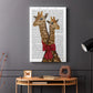 Giraffes and Bow - Canvas Art Print