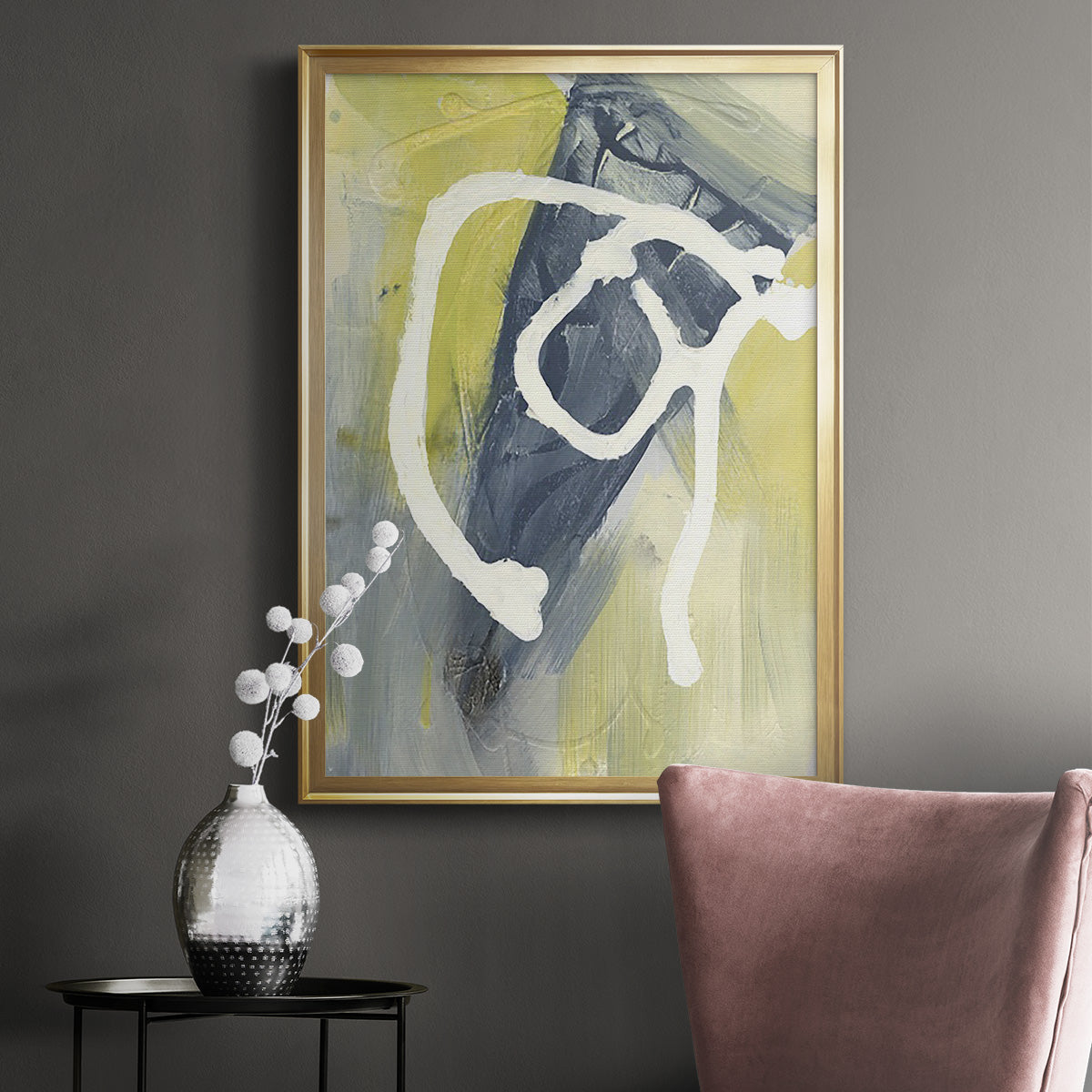 Delightful I - Modern Framed Canvas Print