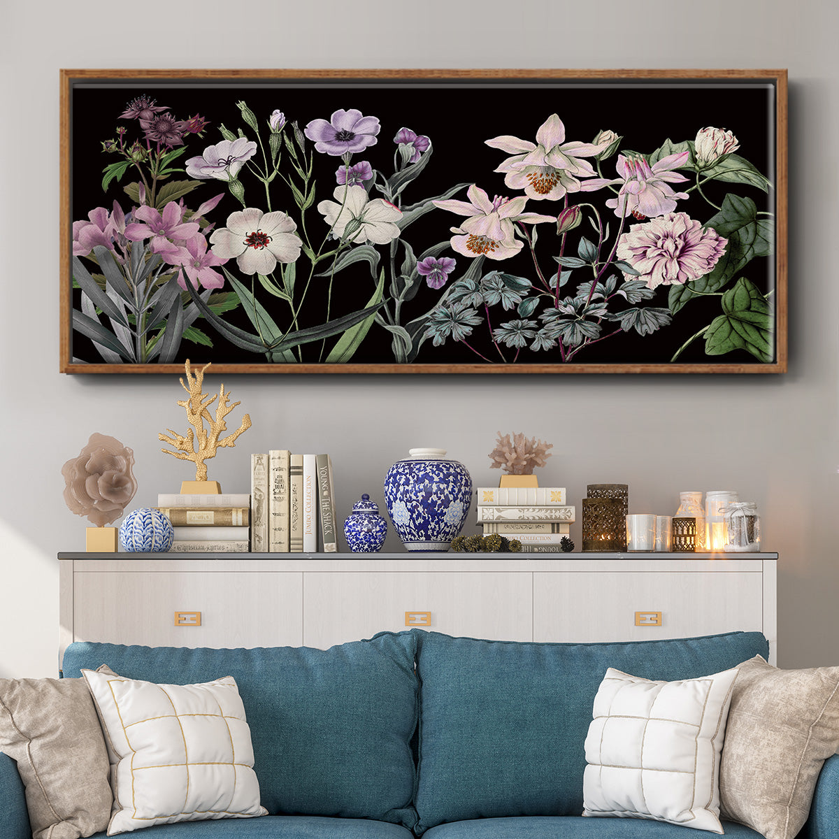 Garden Array - Floater Framed Canvas Print