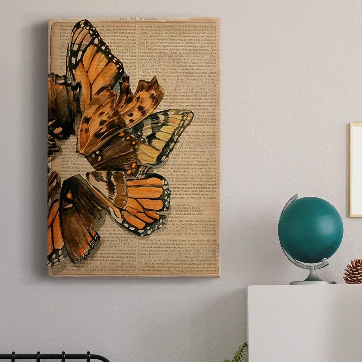 Winged Wreath I Premium Gallery Wrapped Canvas - Ready to Hang