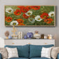 Poppy Symphony - Floater Framed Canvas Print