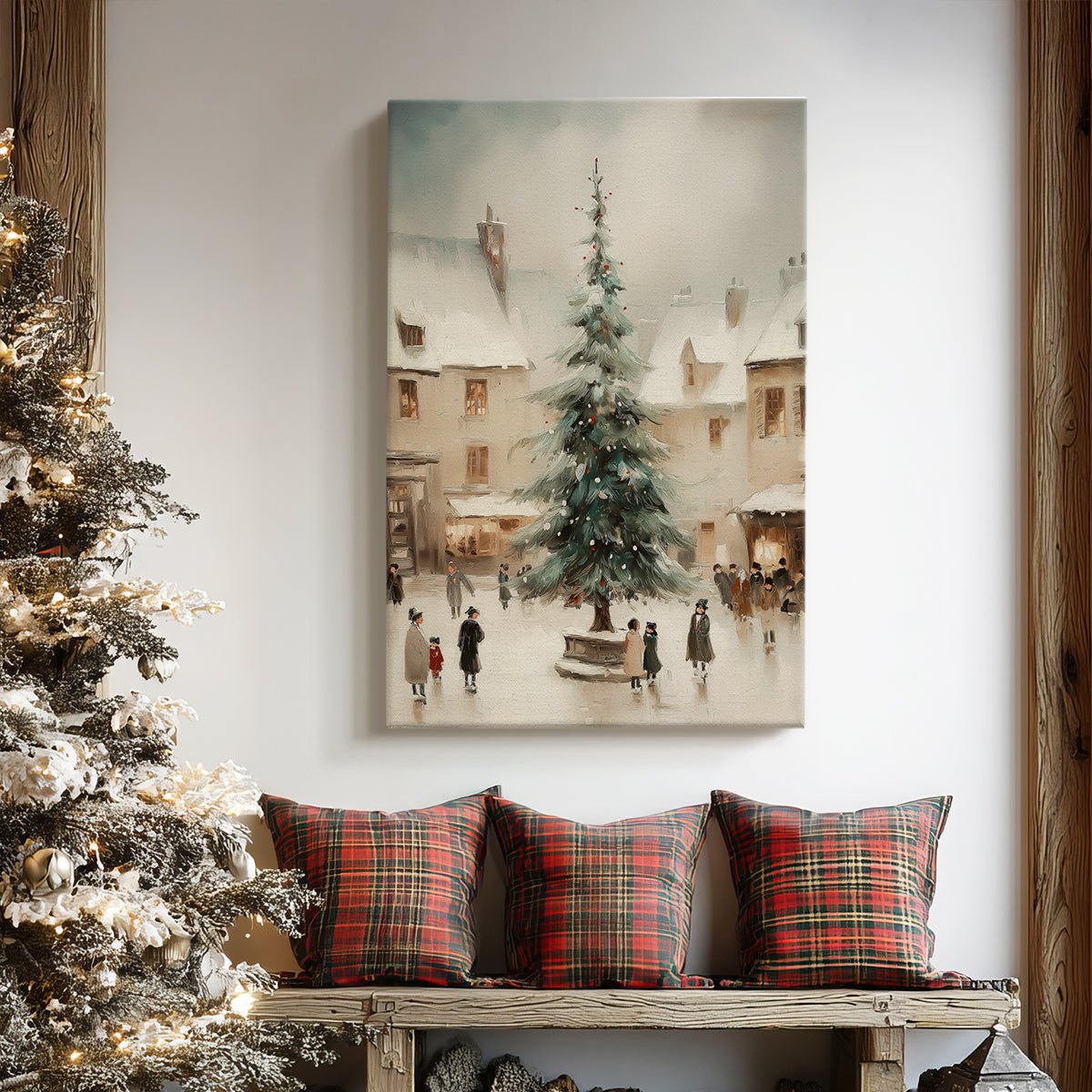 Gilded Whisper of Wreath - Canvas Art Print