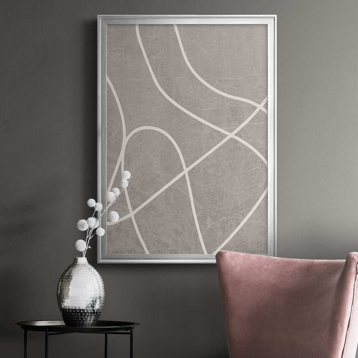 Fissures I - Modern Framed Canvas Print