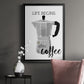 Begins After Coffee - Modern Framed Canvas Print