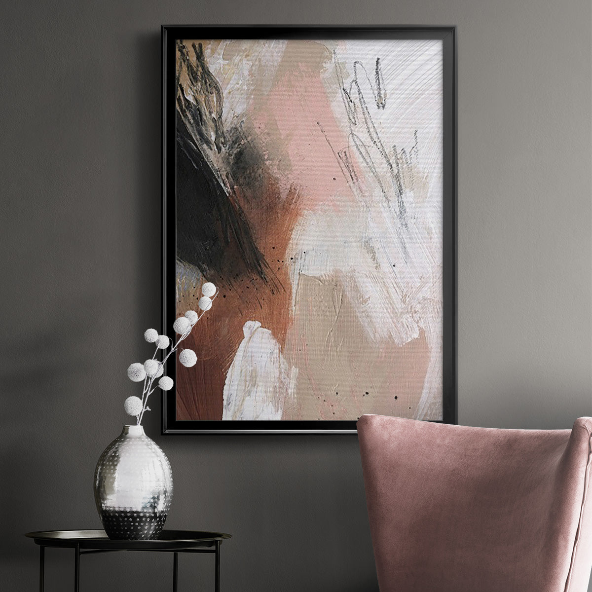 Unbleached Neutrals I - Modern Framed Canvas Print