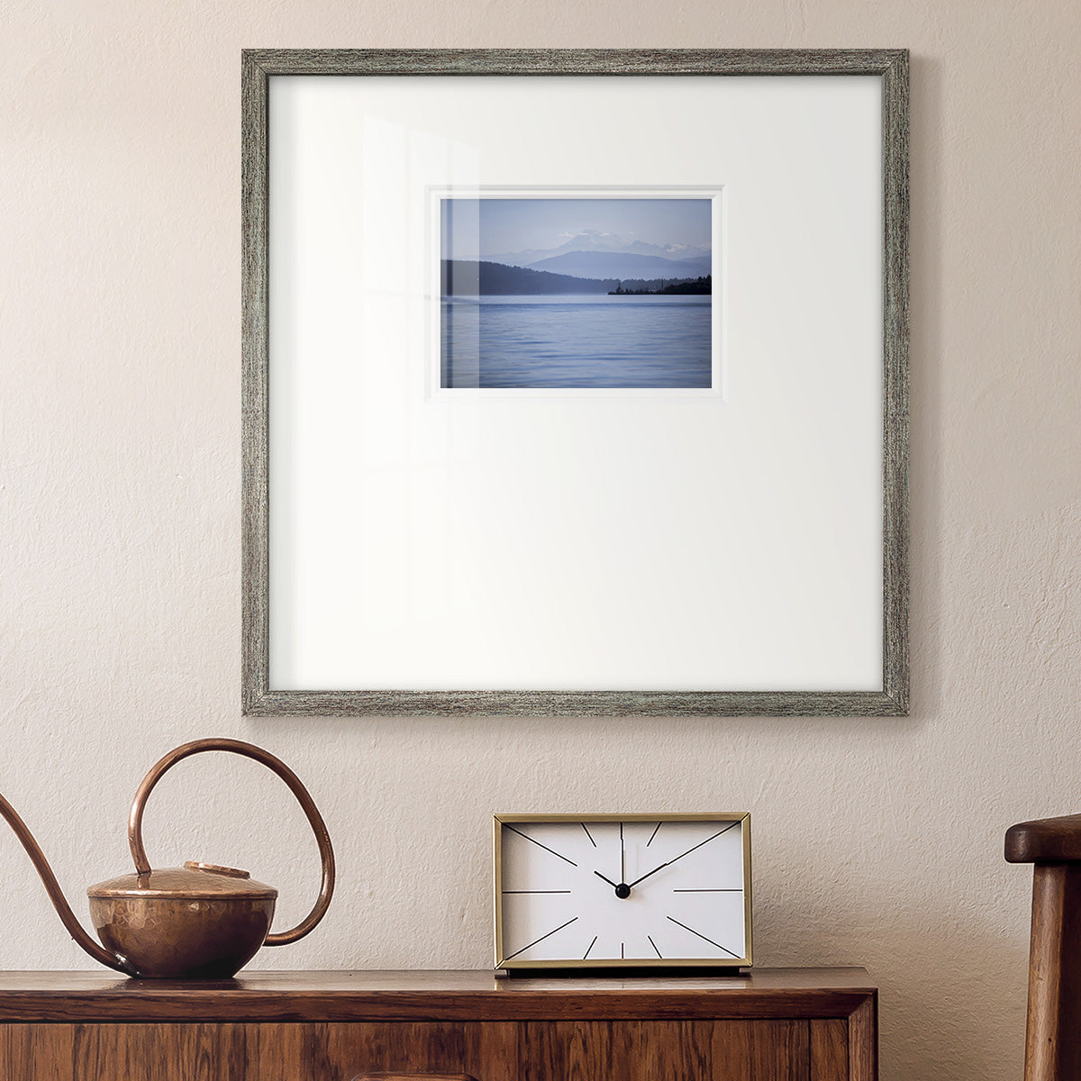 Blue Serenity Premium Framed Print Double Matboard