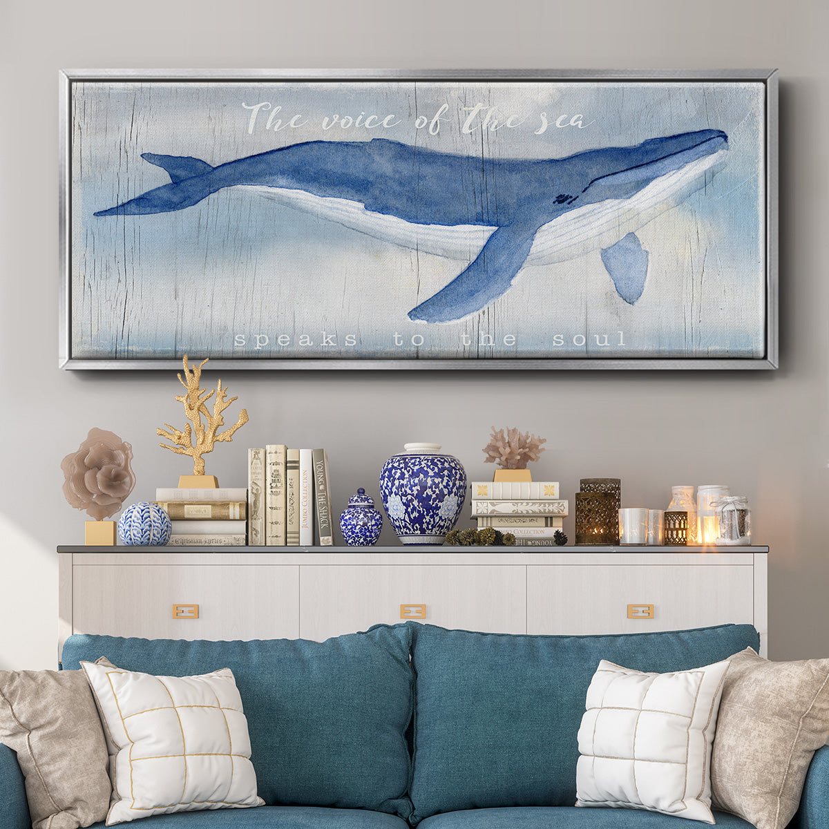 Voice of the Sea - Floater Framed Canvas Print