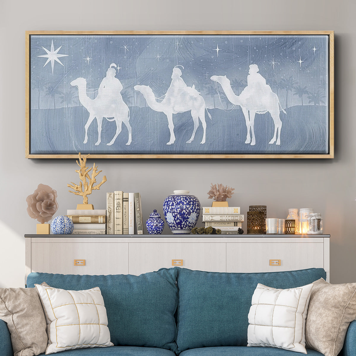 Star of Bethlehem Collection D - Floater Framed Canvas Print