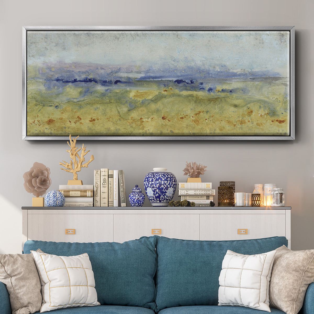 Open Terrain I - Floater Framed Canvas Print