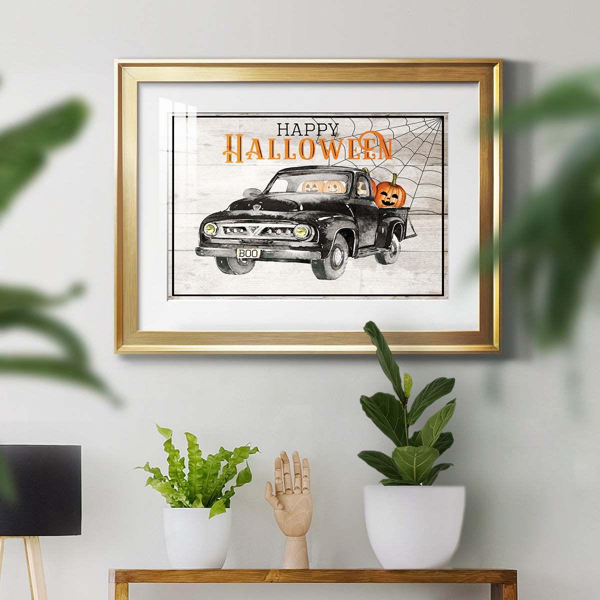 Happy Halloween - Modern Framed Art Print
