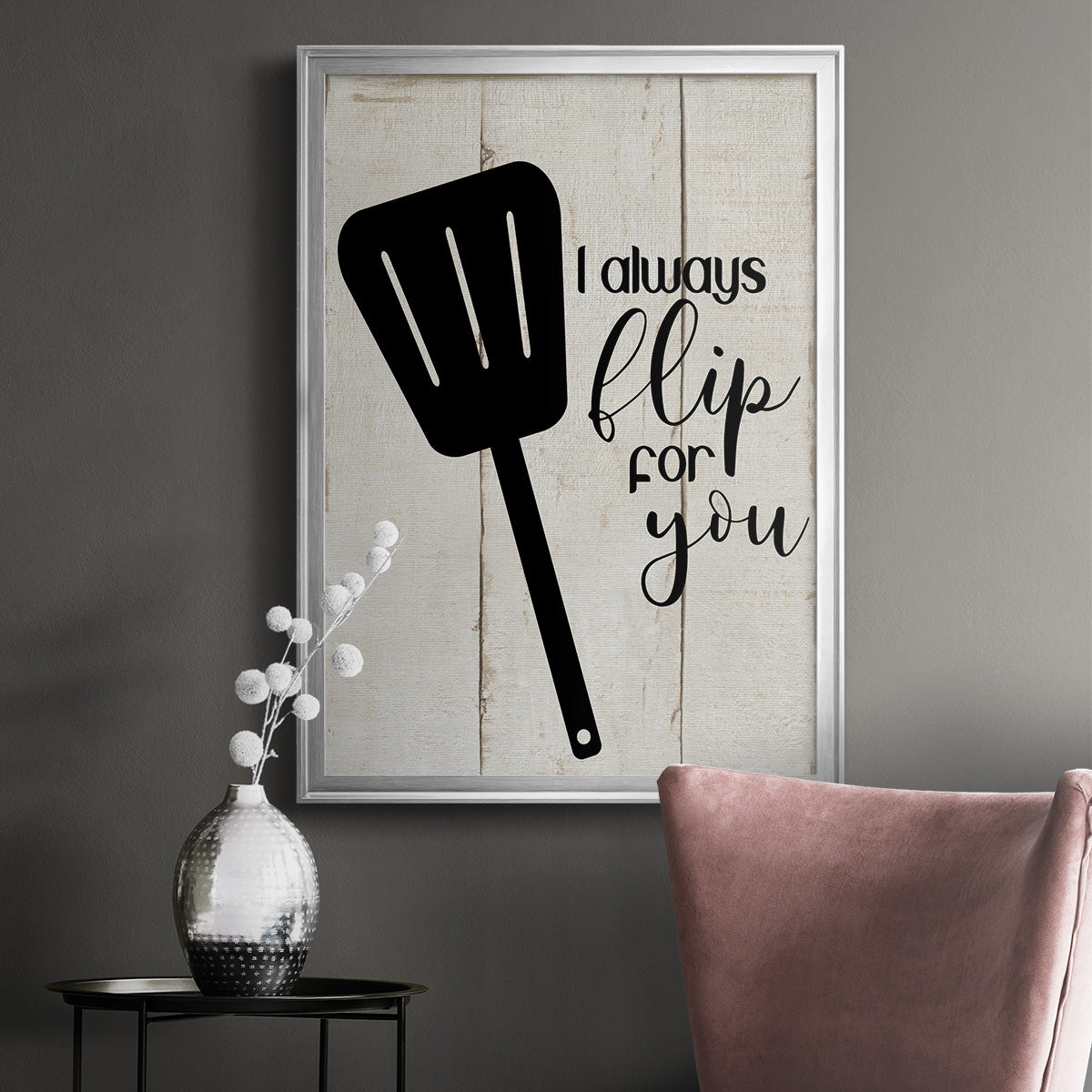 Flip For You - Modern Framed Canvas Print