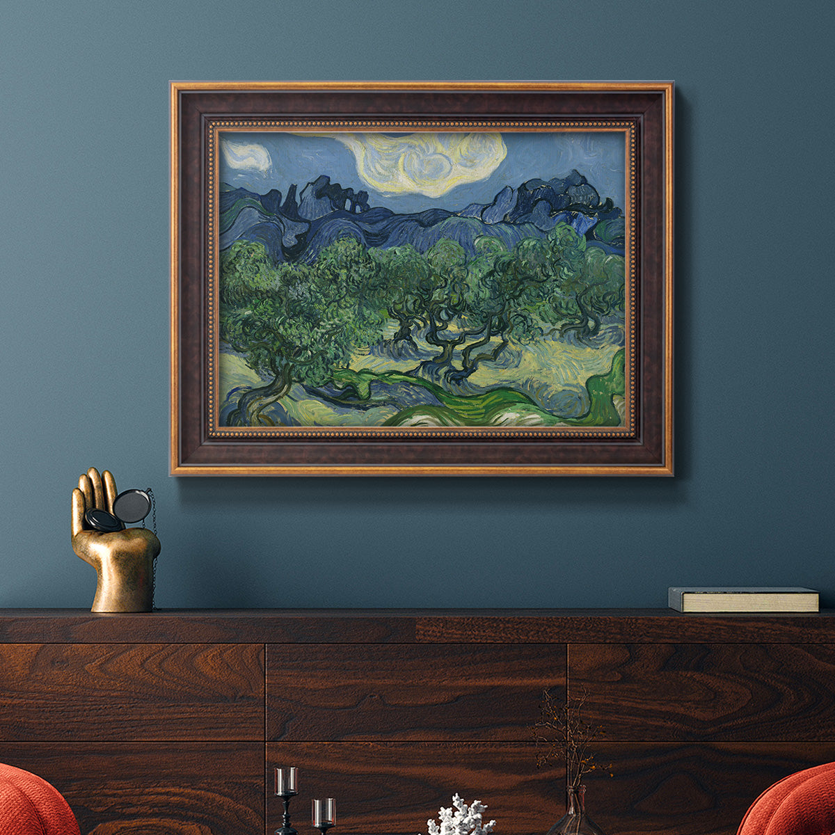 Olive Trees - Ornate Framed Canvas Print