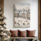 Frostlit Nativity Village - Canvas Art Print