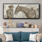 Work Friends II - Floater Framed Canvas Print