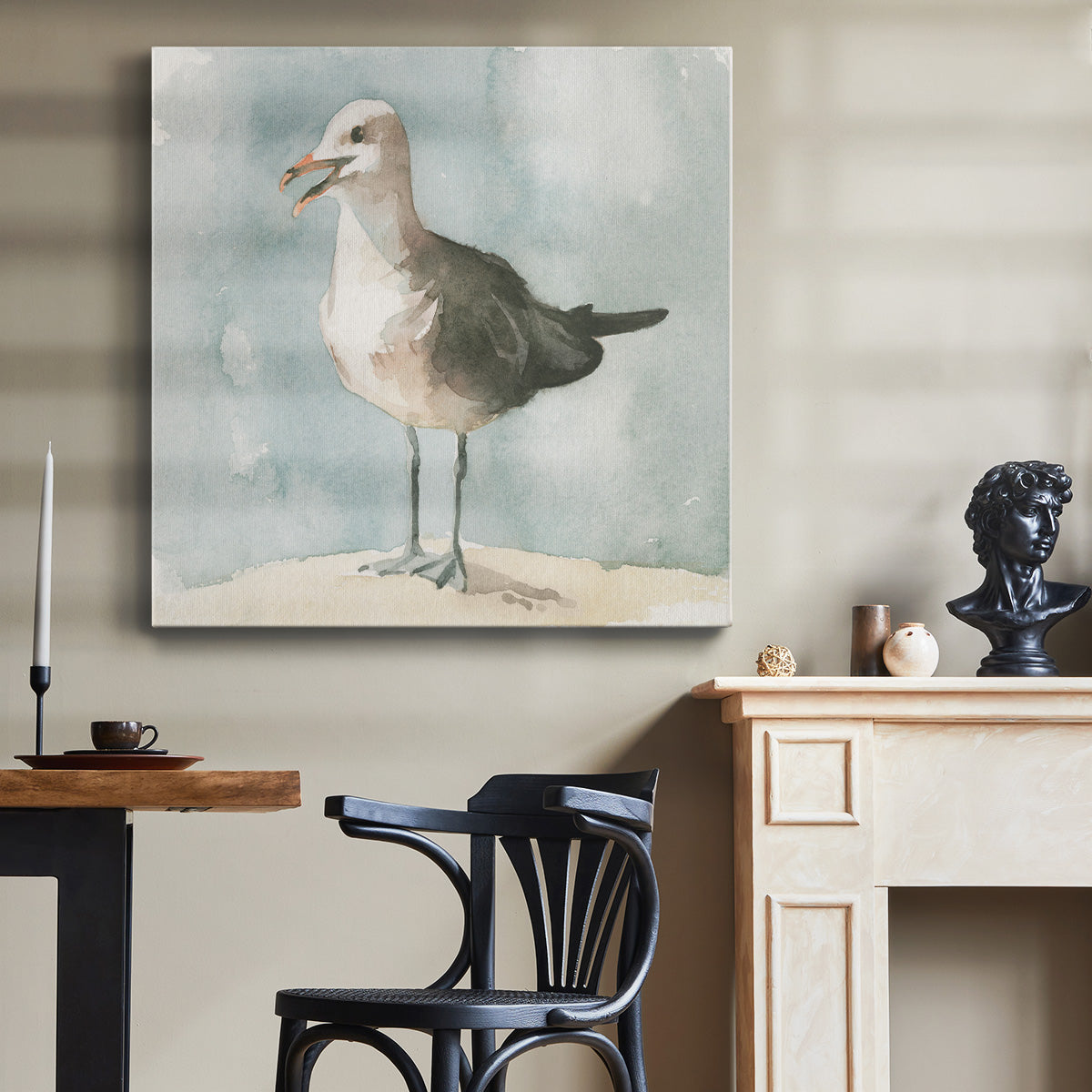 Simple Seagull II-Premium Gallery Wrapped Canvas - Ready to Hang