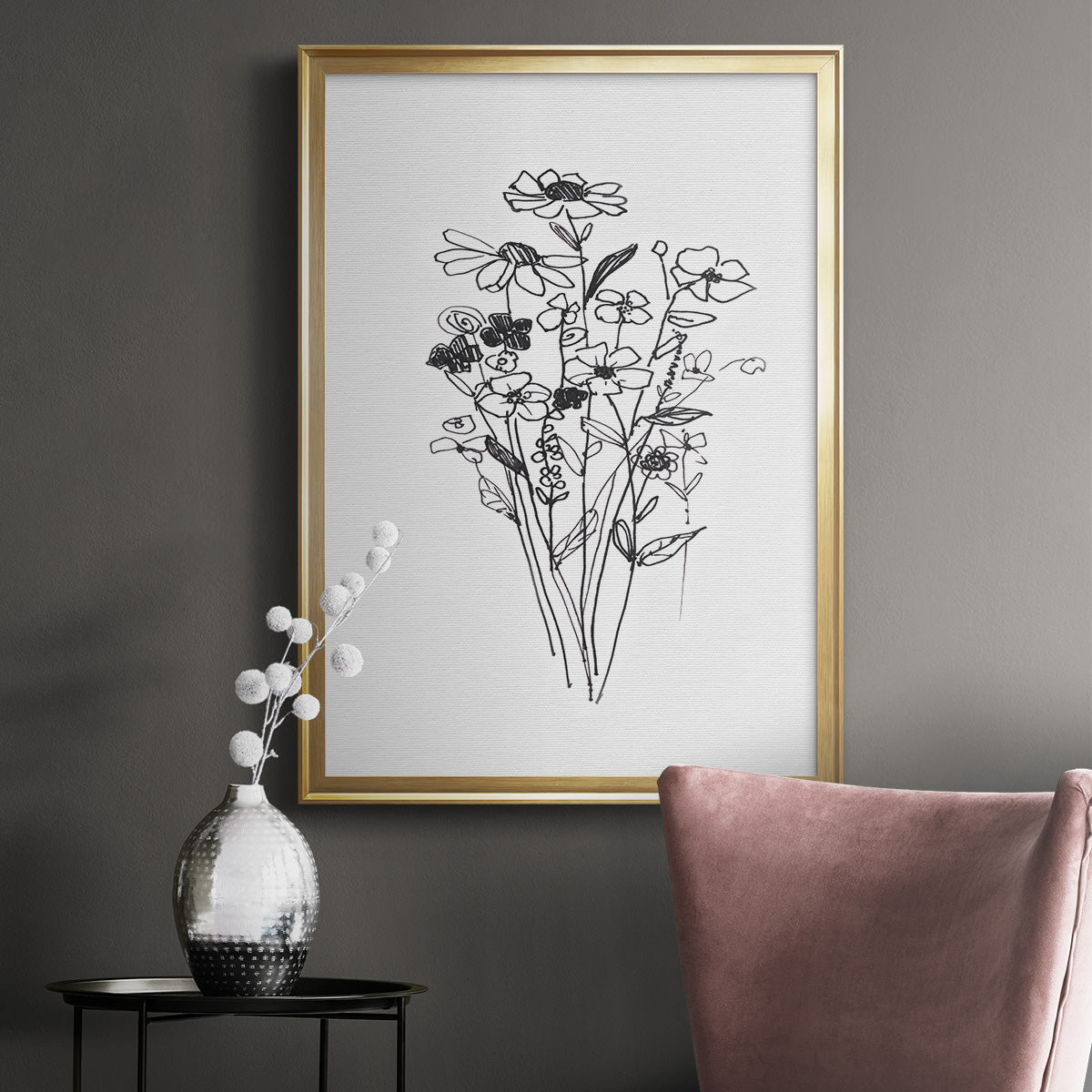 Farmhouse Plants II - Modern Framed Canvas Print