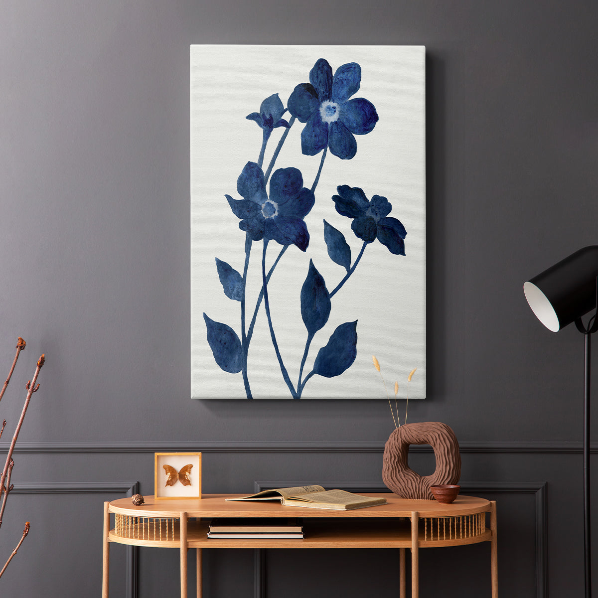 Indigo Bloom II - Canvas Art Print