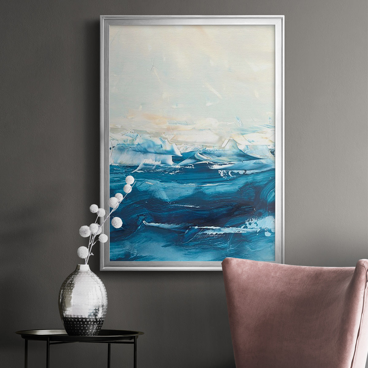 Wave after Wave II - Modern Framed Canvas Print