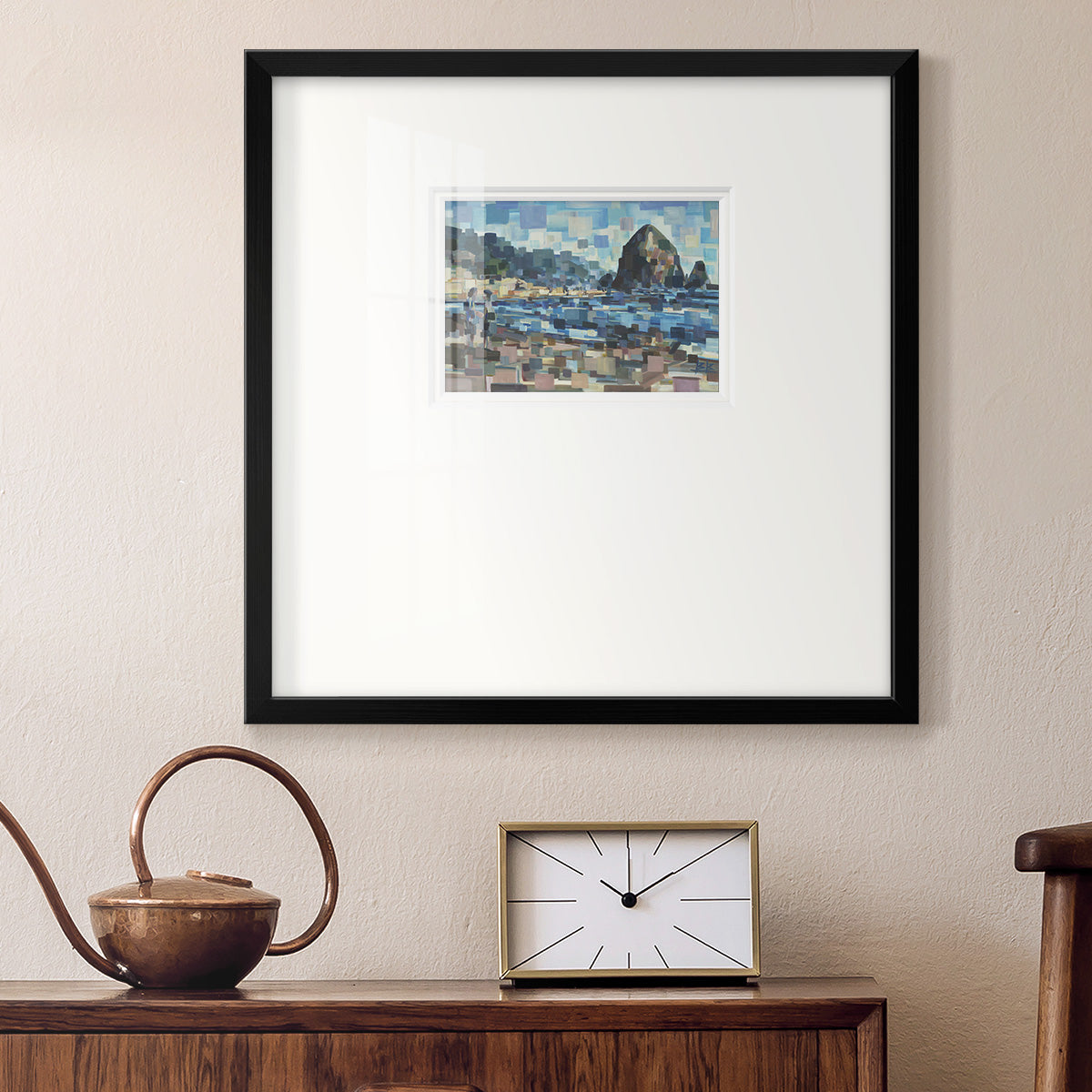 Evening in Cannon Beach Premium Framed Print Double Matboard