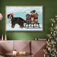 Christmas Mutt Sled - Floater Framed Canvas Print
