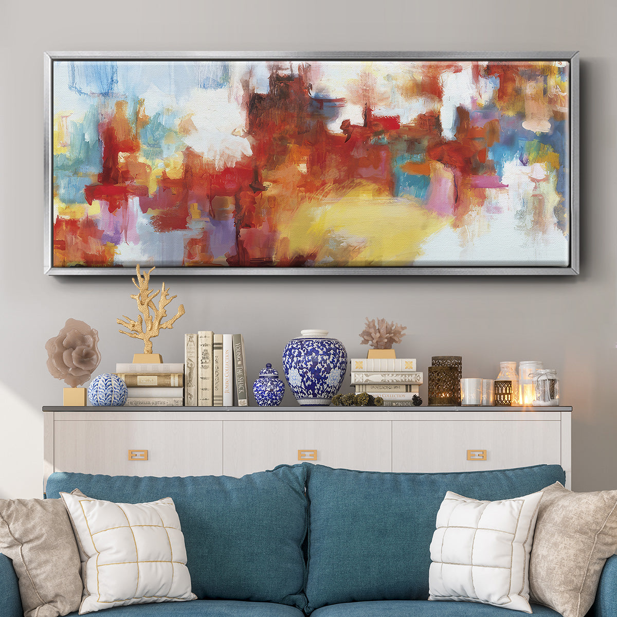 City Night II  - Floater Framed Canvas Print