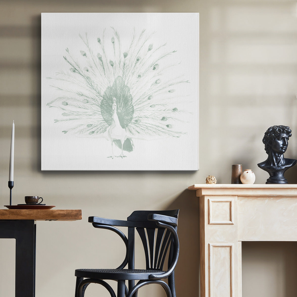Sage Peacock II - Canvas Art Print