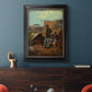 American genre scene of domestic life by Winslow Homer in an ornate black frame with gilded inner detail displayed in a dark-toned interior setting.