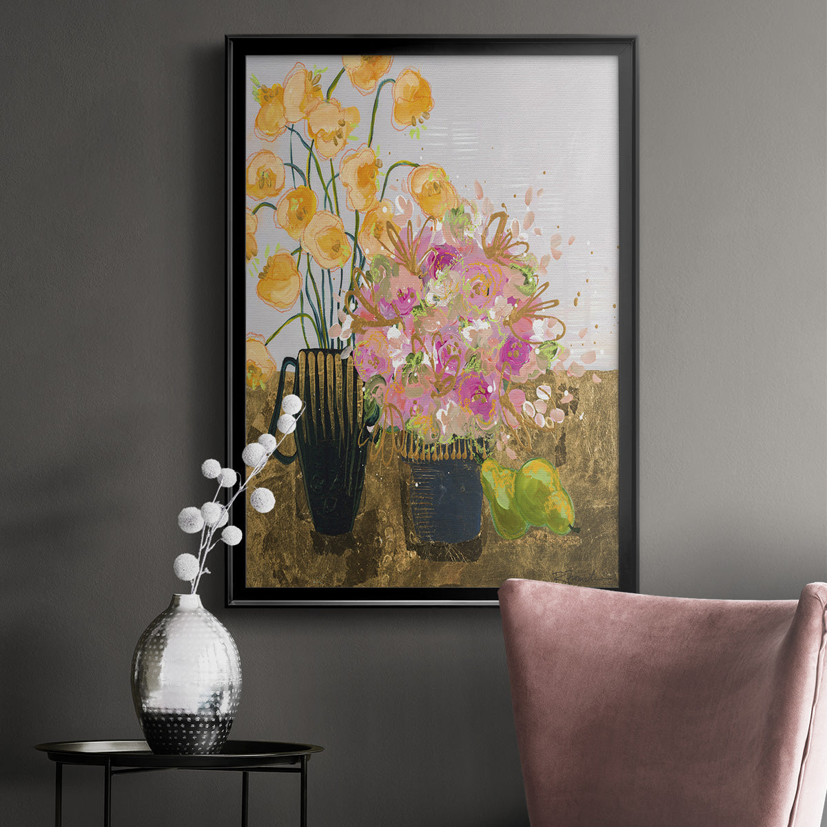 Not So Still Life - Modern Framed Canvas Print