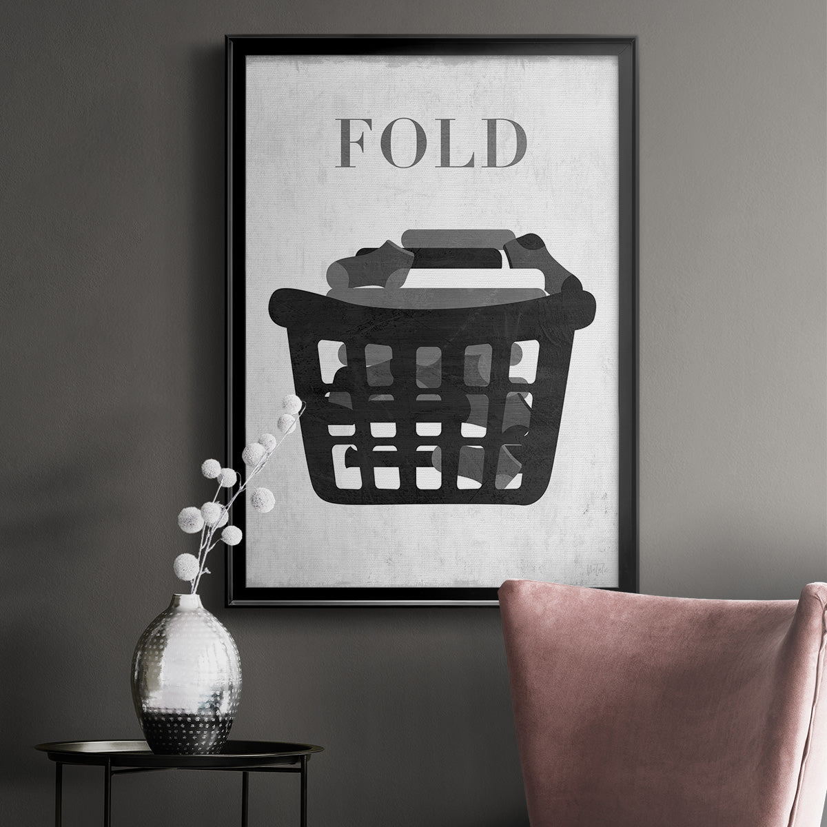 Fold - Modern Framed Canvas Print