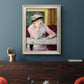 Impressionist portrait scene with plum brandy by Édouard Manet in an ornate champagne frame displayed in a dark-toned interior setting.