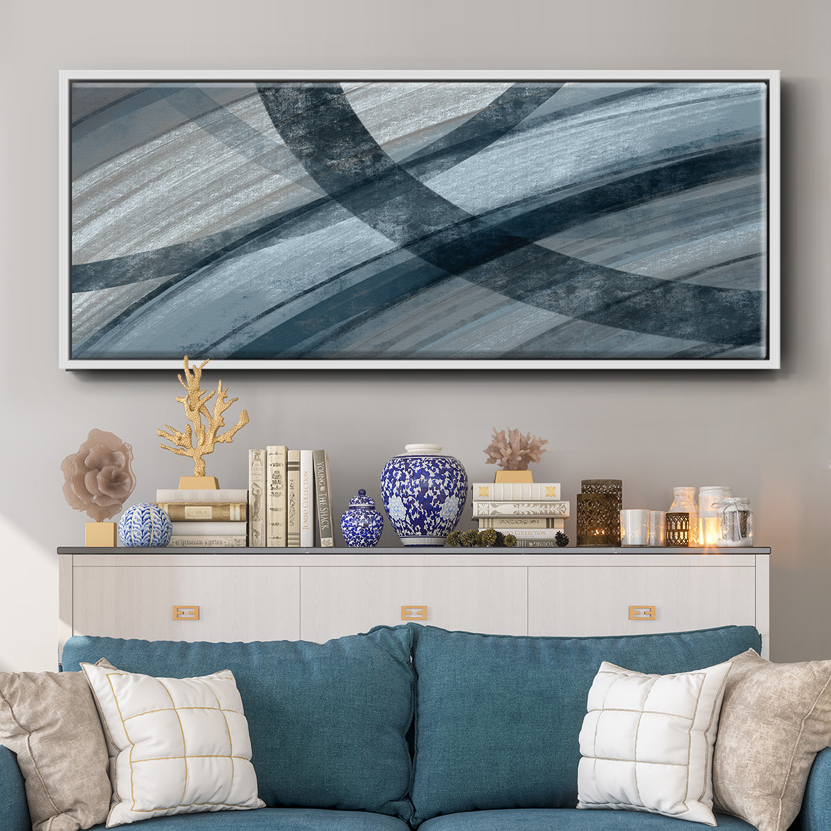 Sectional Centric - Floater Framed Canvas Print