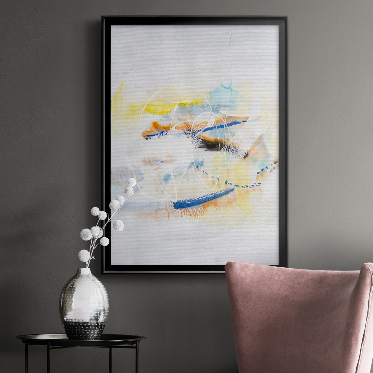 Spacial I - Modern Framed Canvas Print