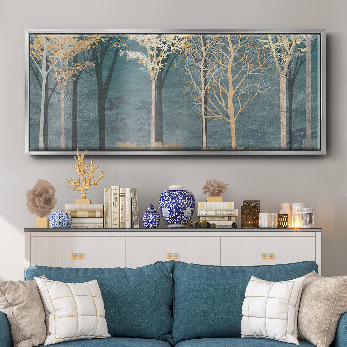 Into the Woods - Floater Framed Canvas Print