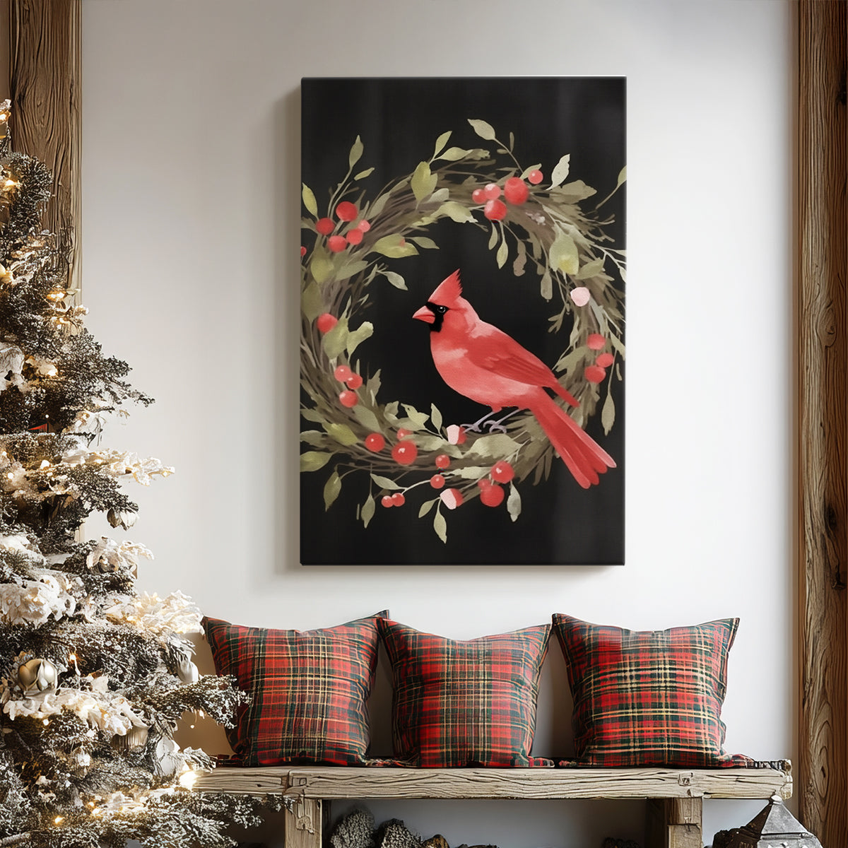 Candlelit Sleigh Serenade - Canvas Art Print