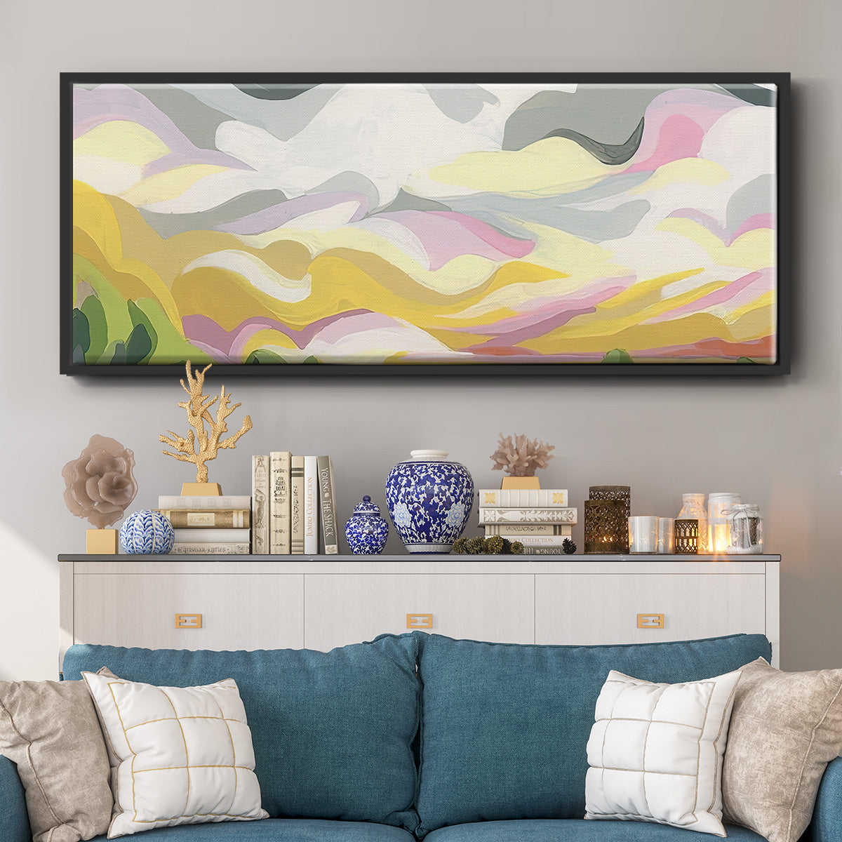 Valley Swirl I - Floater Framed Canvas Print