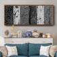 Printed Brushed Nickel Abstract I - Floater Framed Canvas Print