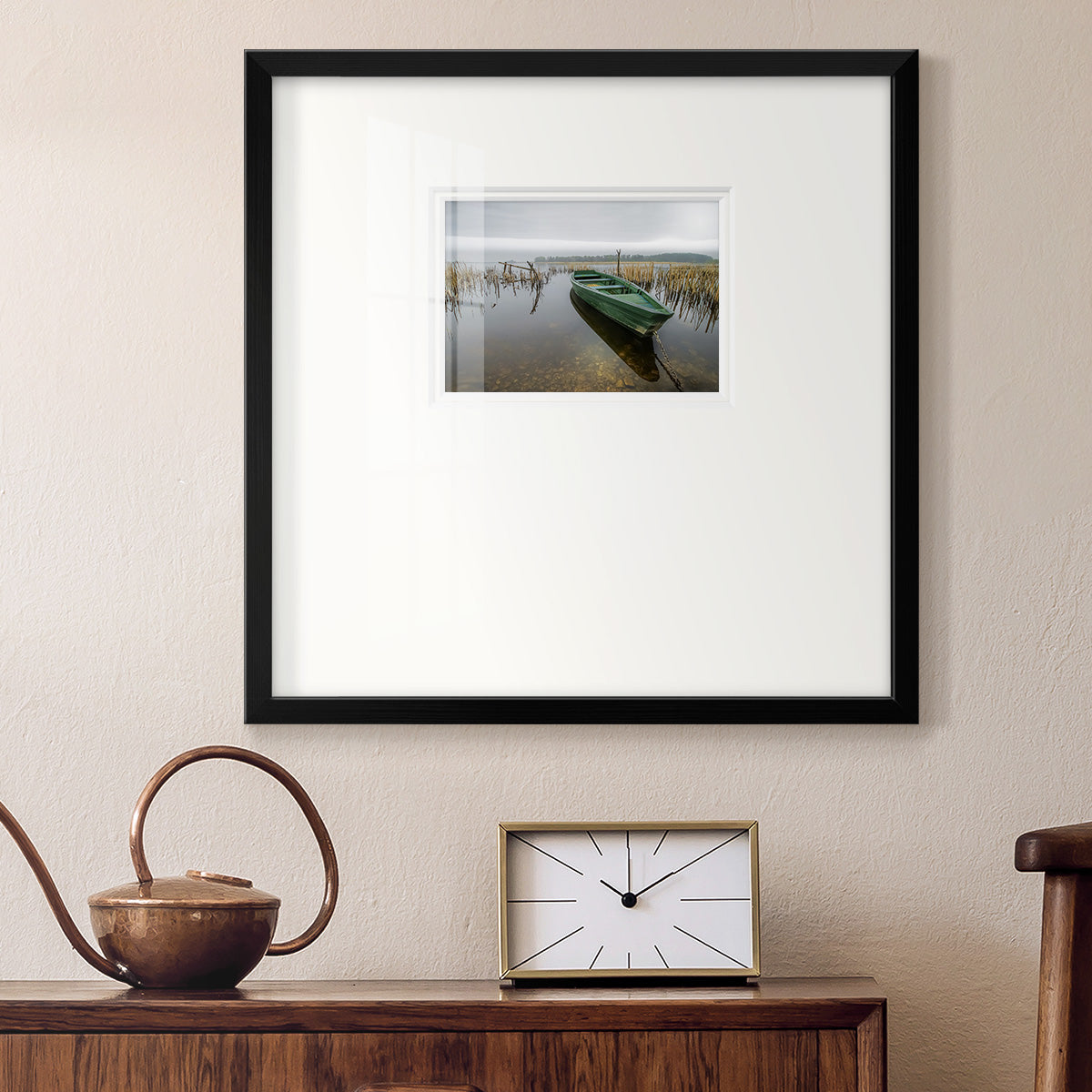 Green One Premium Framed Print Double Matboard