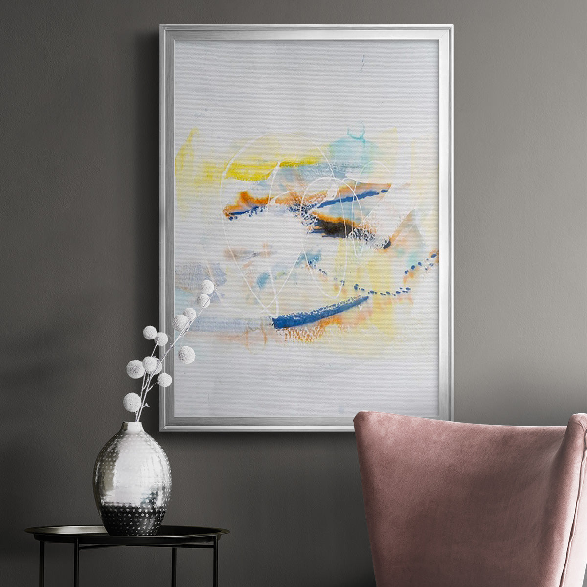 Spacial I - Modern Framed Canvas Print
