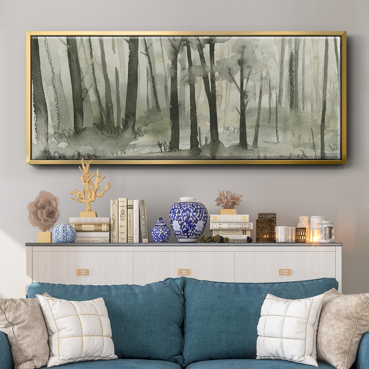 Into the Woods I - Floater Framed Canvas Print