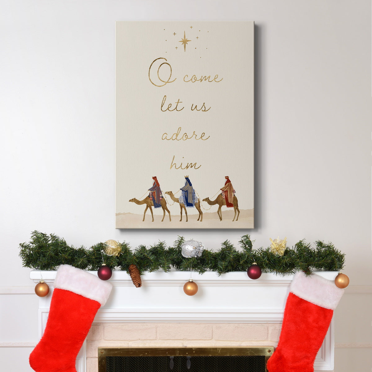 Away in a Manger Collection B Premium Gallery Wrapped Canvas - Ready to Hang