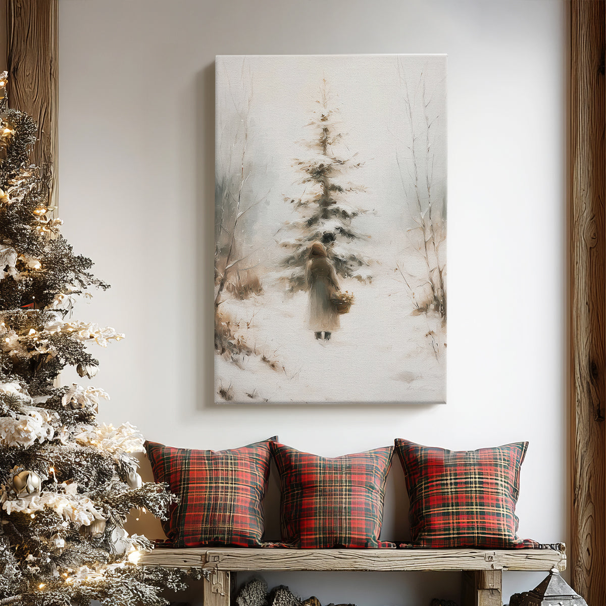 Twilight of Pearled Mistletoe - Canvas Art Print