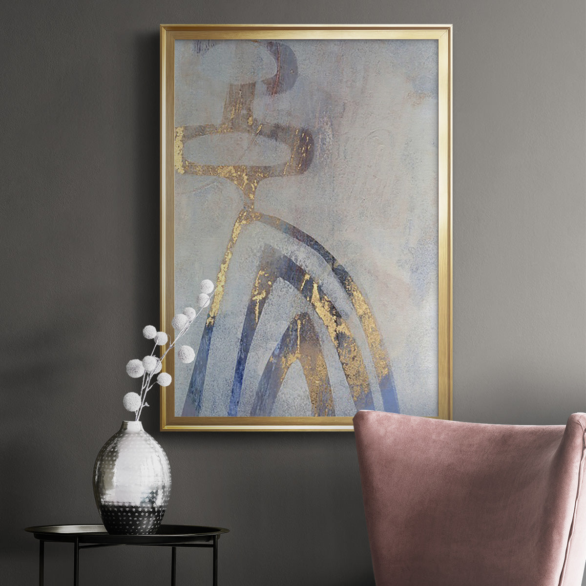 Linx III - Modern Framed Canvas Print