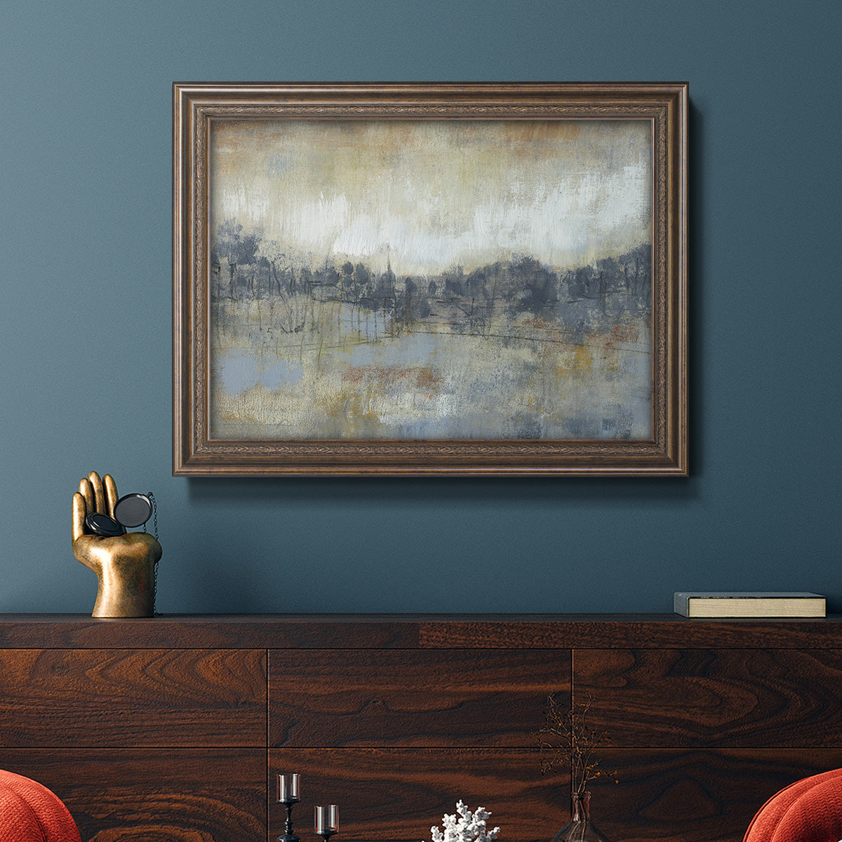 Cool Grey Horizon I Premium Framed Canvas- Ready to Hang