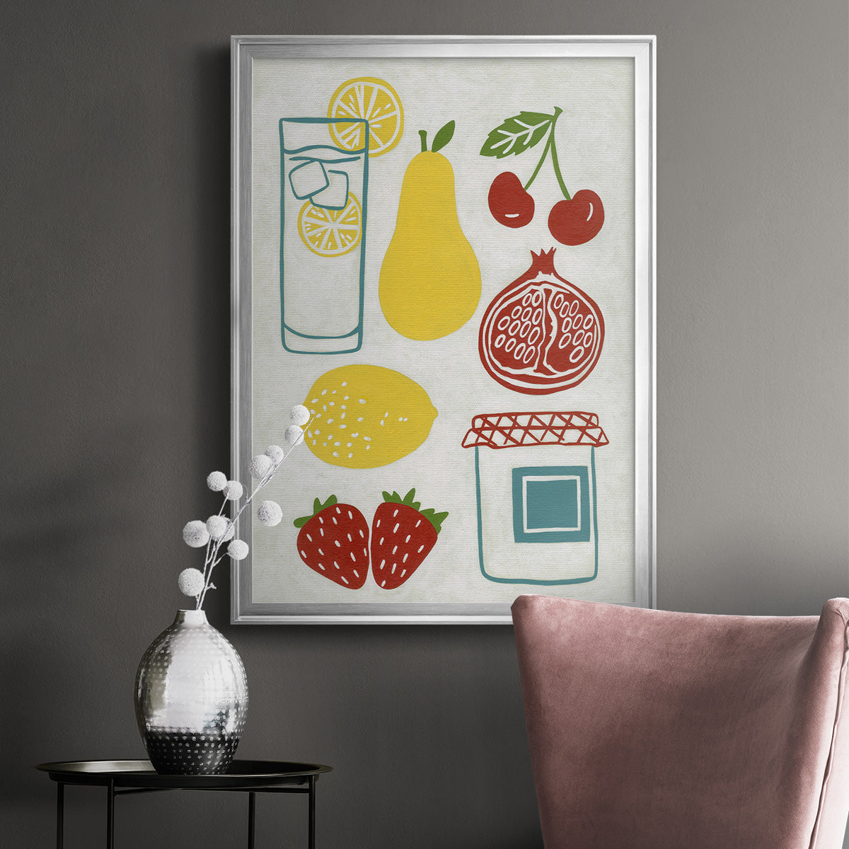 Sunday Picnic - Modern Framed Canvas Print