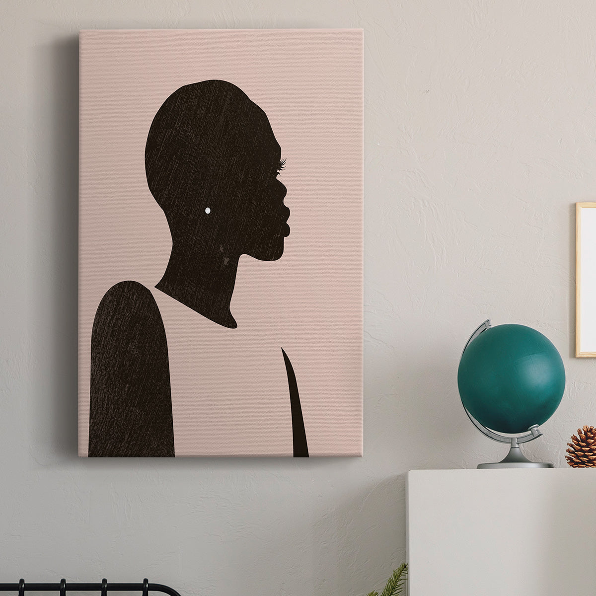 Pink Silhouette II Premium Gallery Wrapped Canvas - Ready to Hang