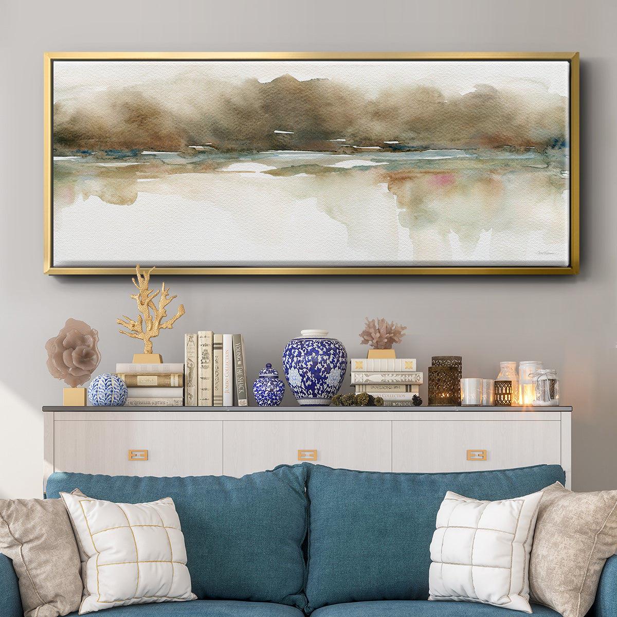 Softer Reflections - Floater Framed Canvas Print